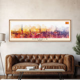 Uppsala Sweden Wall Art, Panoramic Travel Poster, Panoramic Framed Canvas Print, City Wall Art, Wall Hanging Home Decor, Travel Art