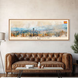 Valladolid Spain Wall Art, Panoramic Travel Poster, Panoramic Framed Canvas Print, City Wall Art, Wall Hanging Home Decor, Travel Art