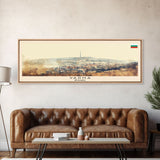 Varna Bulgaria Wall Art, Panoramic Travel Poster, Panoramic Framed Canvas Print, City Wall Art, Wall Hanging Home Decor, Travel Art