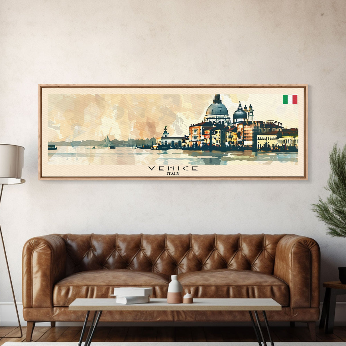 Venice Italy Travel Print Wall Art, Panoramic City Art, Travel Art, Wall Decor, Vacation Gift, Framed Canvas Print Or Metal Art