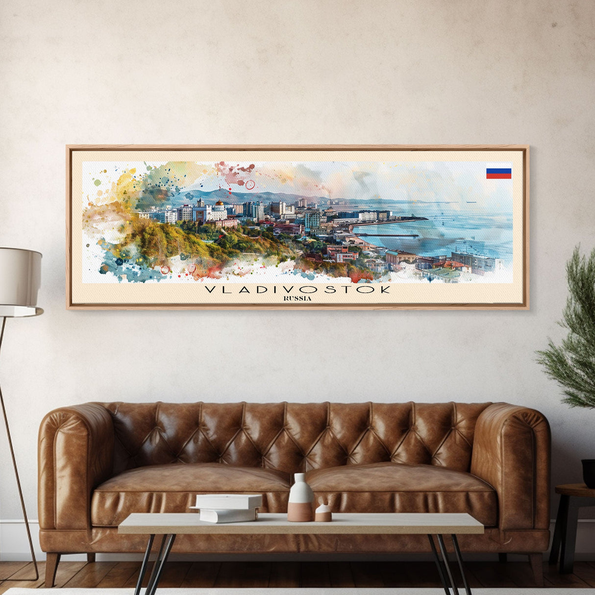 Vladivostok Russia Travel Print Wall Art, Panoramic City Art, Travel Art, Wall Decor, Vacation Gift, Framed Canvas Print Or Metal Art