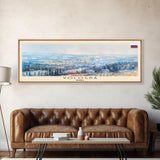 Vologda Russia Wall Art, Panoramic Travel Poster, Panoramic Framed Canvas Print, City Wall Art, Wall Hanging Home Decor, Travel Art