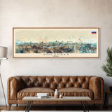 Volzhsky Russia Travel Art, City Art, Framed Canvas Print or Metal Wall Art, Europe Travel Poster, Panoramic Wall Art, Extra Wide Wall Art