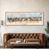 Vranje Serbia Wall Art, Panoramic Travel Poster, Panoramic Framed Canvas Print, City Wall Art, Wall Hanging Home Decor, Travel Art