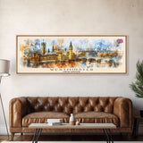 Westminster United Kingdom Wall Art, Panoramic Travel Poster, Panoramic Framed Canvas Print, City Wall Art, Wall Hanging Home Decor, Travel Art