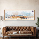 Worthing United Kingdom Wall Art, Panoramic Travel Poster, Panoramic Framed Canvas Print, City Wall Art, Wall Hanging Home Decor, Travel Art