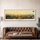 Yerevan Armenia Travel Art, City Art, Framed Canvas Print or Metal Wall Art, Europe Travel Poster, Panoramic Wall Art, Extra Wide Wall Art