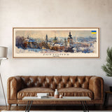 Zhytomyr Ukraine Travel Art, City Art, Framed Canvas Print or Metal Wall Art, Europe Travel Poster, Panoramic Wall Art, Extra Wide Wall Art