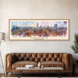 Sheffield United Kingdom Wall Art, Panoramic Travel Poster, Panoramic Framed Canvas Print, City Wall Art, Wall Hanging Home Decor, Travel Art