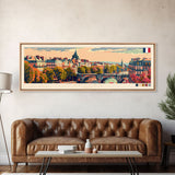 Angers France Wall Art, Panoramic Travel Poster, Panoramic Framed Canvas Print, City Wall Art, Wall Hanging Home Decor, Travel Art