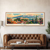 Athens Greece Travel Art, City Art, Framed Canvas Print or Metal Wall Art, Europe Travel Poster, Panoramic Wall Art, Extra Wide Wall Art