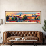 Bydgoszcz Poland Travel Art, City Art, Framed Canvas Print or Metal Wall Art, Europe Travel Poster, Panoramic Wall Art, Extra Wide Wall Art