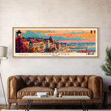 Constana Romania Wall Art, Panoramic Travel Poster, Panoramic Framed Canvas Print, City Wall Art, Wall Hanging Home Decor, Travel Art