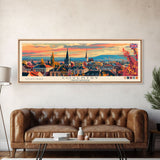 Coventry United Kingdom Wall Art, Panoramic Travel Poster, Panoramic Framed Canvas Print, City Wall Art, Wall Hanging Home Decor, Travel Art