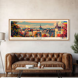 Dnipro Ukraine Wall Art, Panoramic Travel Poster, Panoramic Framed Canvas Print, City Wall Art, Wall Hanging Home Decor, Travel Art