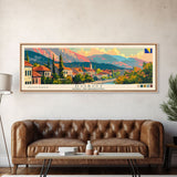 Doboj Bosnia Travel Print Wall Art, Panoramic City Art, Travel Art, Wall Decor, Vacation Gift, Framed Canvas Print Or Metal Art