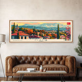 Elaz Turkey Wall Art, Panoramic Travel Poster, Panoramic Framed Canvas Print, City Wall Art, Wall Hanging Home Decor, Travel Art