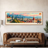 Fuenlabrada Spain Wall Art, Panoramic Travel Poster, Panoramic Framed Canvas Print, City Wall Art, Wall Hanging Home Decor, Travel Art