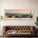 Hradec Czech Republic Travel Art, City Art, Framed Canvas Print or Metal Wall Art, Europe Travel Poster, Panoramic Wall Art, Extra Wide Wall Art