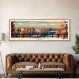 Jyvaskyla Finland Travel Art, City Art, Framed Canvas Print or Metal Wall Art, Europe Travel Poster, Panoramic Wall Art, Extra Wide Wall Art