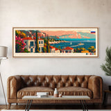 Kalamaria Greece Wall Art, Panoramic Travel Poster, Panoramic Framed Canvas Print, City Wall Art, Wall Hanging Home Decor, Travel Art