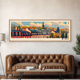 Kielce Poland Wall Art, Panoramic Travel Poster, Panoramic Framed Canvas Print, City Wall Art, Wall Hanging Home Decor, Travel Art