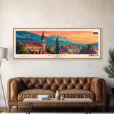 Kosice Slovakia Travel Art, City Art, Framed Canvas Print or Metal Wall Art, Europe Travel Poster, Panoramic Wall Art, Extra Wide Wall Art