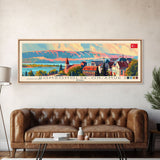 Komsomolsk on Amur Russia Travel Art, City Art, Framed Canvas Print or Metal Wall Art, Europe Travel Poster, Panoramic Wall Art, Extra Wide Wall Art