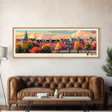 Leeds United Kingdom Wall Art, Panoramic Travel Poster, Panoramic Framed Canvas Print, City Wall Art, Wall Hanging Home Decor, Travel Art