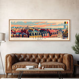 Leuven Belgium Travel Print Wall Art, Panoramic City Art, Travel Art, Wall Decor, Vacation Gift, Framed Canvas Print Or Metal Art