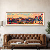 Lille France Wall Art, Panoramic Travel Poster, Panoramic Framed Canvas Print, City Wall Art, Wall Hanging Home Decor, Travel Art