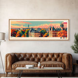 Lublin Poland Travel Print Wall Art, Panoramic City Art, Travel Art, Wall Decor, Vacation Gift, Framed Canvas Print Or Metal Art