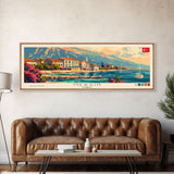 Mersin Turkey Wall Art, Panoramic Travel Poster, Panoramic Framed Canvas Print, City Wall Art, Wall Hanging Home Decor, Travel Art