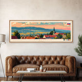 Michalovce Slovakia Travel Art, City Art, Framed Canvas Print or Metal Wall Art, Europe Travel Poster, Panoramic Wall Art, Extra Wide Wall Art