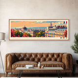 Montpellier France Wall Art, Panoramic Travel Poster, Panoramic Framed Canvas Print, City Wall Art, Wall Hanging Home Decor, Travel Art