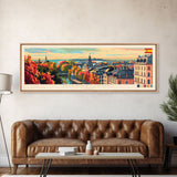 Norrkoping Sweden Travel Print Wall Art, Panoramic City Art, Travel Art, Wall Decor, Vacation Gift, Framed Canvas Print Or Metal Art