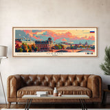 Oryol Russia Wall Art, Panoramic Travel Poster, Panoramic Framed Canvas Print, City Wall Art, Wall Hanging Home Decor, Travel Art