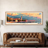 Patras Greece Travel Art, City Art, Framed Canvas Print or Metal Wall Art, Europe Travel Poster, Panoramic Wall Art, Extra Wide Wall Art