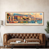 Piraeus Greece Travel Art, City Art, Framed Canvas Print or Metal Wall Art, Europe Travel Poster, Panoramic Wall Art, Extra Wide Wall Art