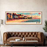 Randers Denmark Travel Art, City Art, Framed Canvas Print or Metal Wall Art, Europe Travel Poster, Panoramic Wall Art, Extra Wide Wall Art