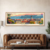 Rijeka Croatia Travel Print Wall Art, Panoramic City Art, Travel Art, Wall Decor, Vacation Gift, Framed Canvas Print Or Metal Art