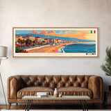 Rimini Italy Travel Art, City Art, Framed Canvas Print or Metal Wall Art, Europe Travel Poster, Panoramic Wall Art, Extra Wide Wall Art