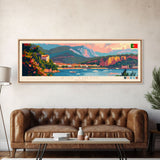 Rio Tinto Panoramic Travel Poster, Framed Canvas Print or Metal Wall Art, Travel Art, Home Decor, Panoramic Painting, Midcentury Art