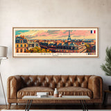 Saint Denis France Travel Art, City Art, Framed Canvas Print or Metal Wall Art, Europe Travel Poster, Panoramic Wall Art, Extra Wide Wall Art