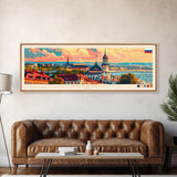 Saratov Russia Wall Art, Panoramic Travel Poster, Panoramic Framed Canvas Print, City Wall Art, Wall Hanging Home Decor, Travel Art