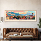 Sliven Bulgaria Wall Art, Panoramic Travel Poster, Panoramic Framed Canvas Print, City Wall Art, Wall Hanging Home Decor, Travel Art