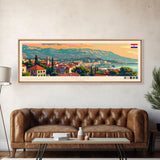 Split Croatia Travel Print Wall Art, Panoramic City Art, Travel Art, Wall Decor, Vacation Gift, Framed Canvas Print Or Metal Art