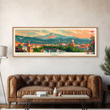 Tbilisi Georgia Travel Art, City Art, Framed Canvas Print or Metal Wall Art, Europe Travel Poster, Panoramic Wall Art, Extra Wide Wall Art