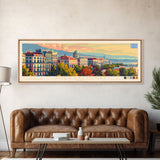 Thessaloniki Greece Travel Art, City Art, Framed Canvas Print or Metal Wall Art, Europe Travel Poster, Panoramic Wall Art, Extra Wide Wall Art