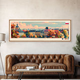 Torun Poland Travel Art, City Art, Framed Canvas Print or Metal Wall Art, Europe Travel Poster, Panoramic Wall Art, Extra Wide Wall Art